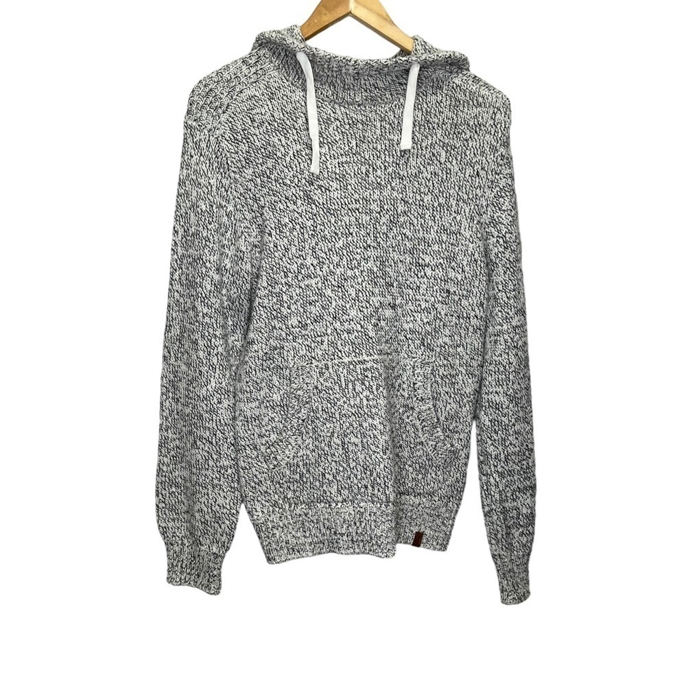 Roots Knit Grey Oversided Slouchy Pullover Hoodie Size XS